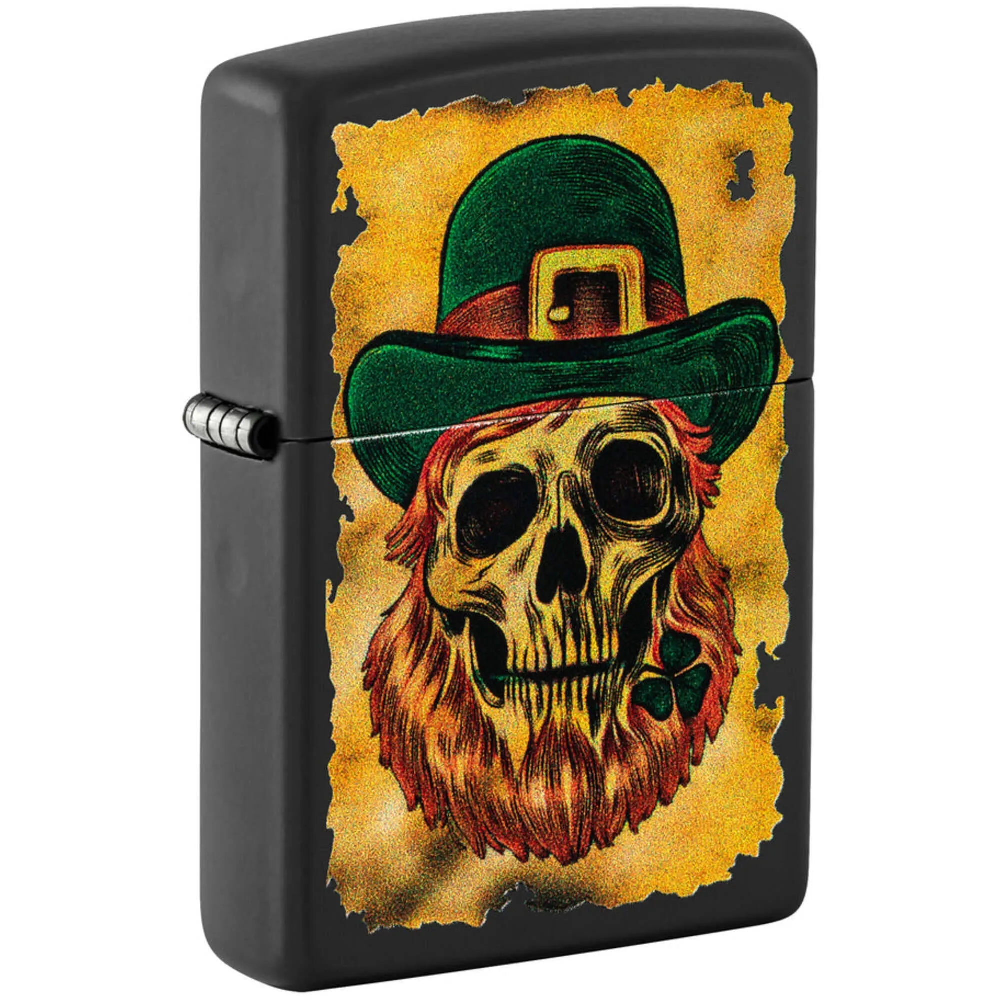 Zippo Windproof Pocket Lighter Lucky Map Design Classic Black Matte Finish 46244