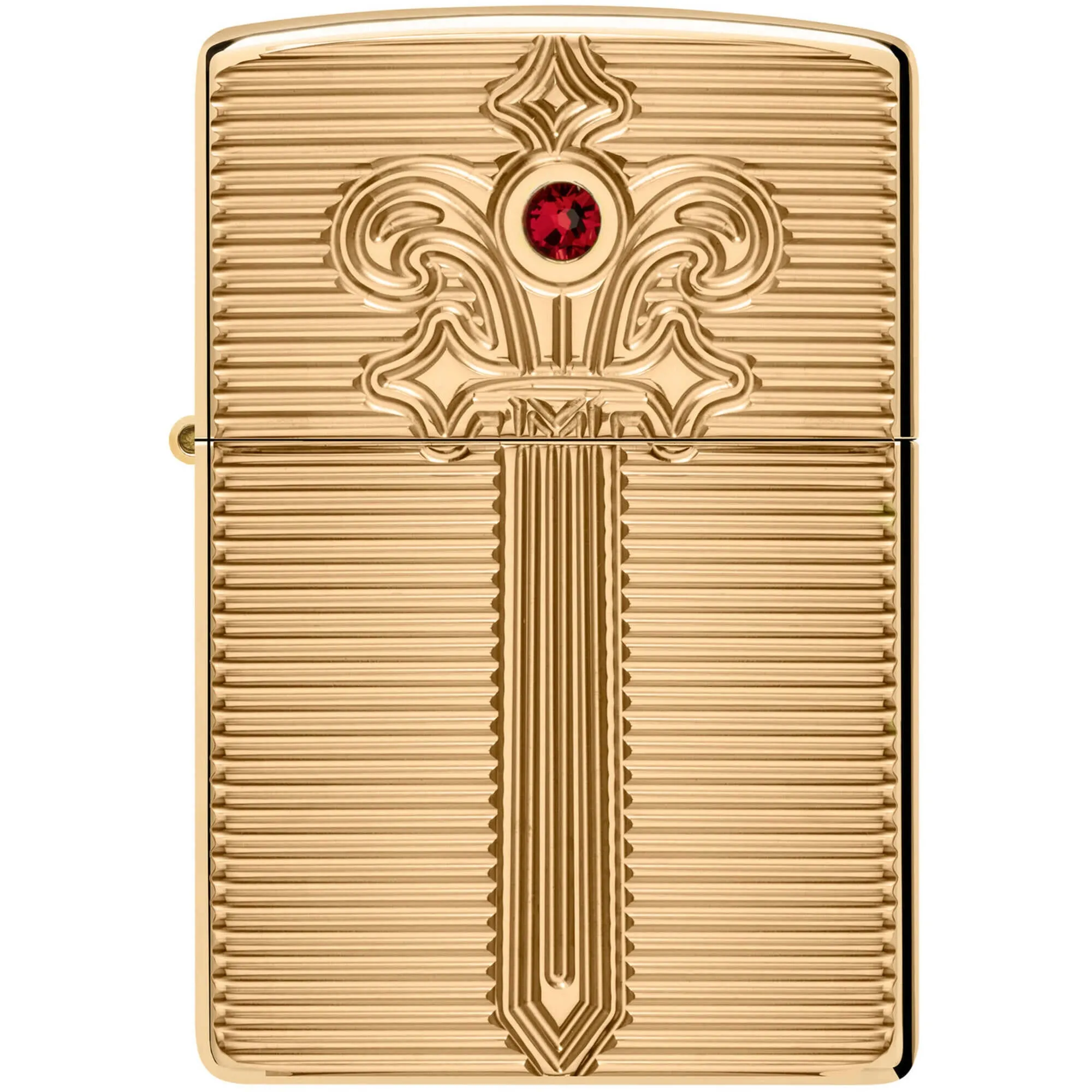 Zippo Windproof Pocket Lighter Royal Saber Design with Ruby-Red Crystal 46737