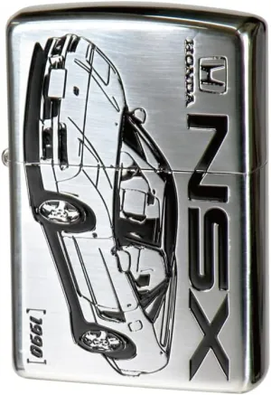 Zippo ZP-Honda-NSX 1990 Lighter, Windproof, Brass, Etching, Masking, Silver with Special Stickers, Silver (1990)