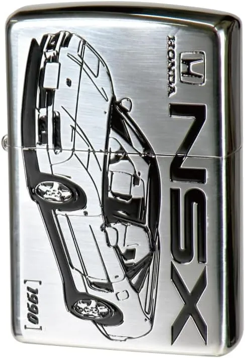 Zippo ZP-Honda-NSX 1990 Lighter, Windproof, Brass, Etching, Masking, Silver with Special Stickers, Silver (1990)