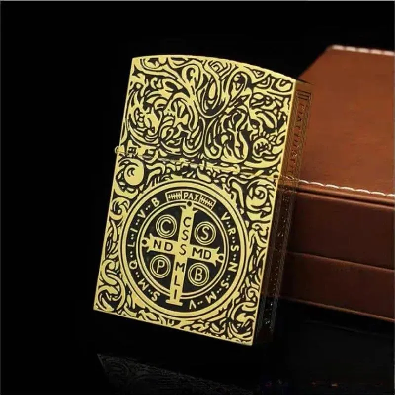 Zorro High-End Waterproof Kerosene Lighter Authentic Retro Heavy Duty Metal Gasoline Lighters Sealed Armor Design Men's Gift 912
