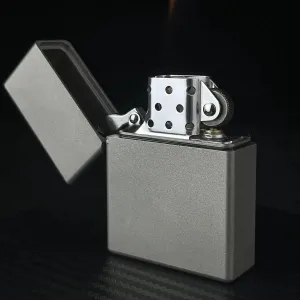 ZORRO Limited Edition Titanium Kerosene Lighter – Square Head, Waterproof and Windproof Armor Shell, Thickened Design B