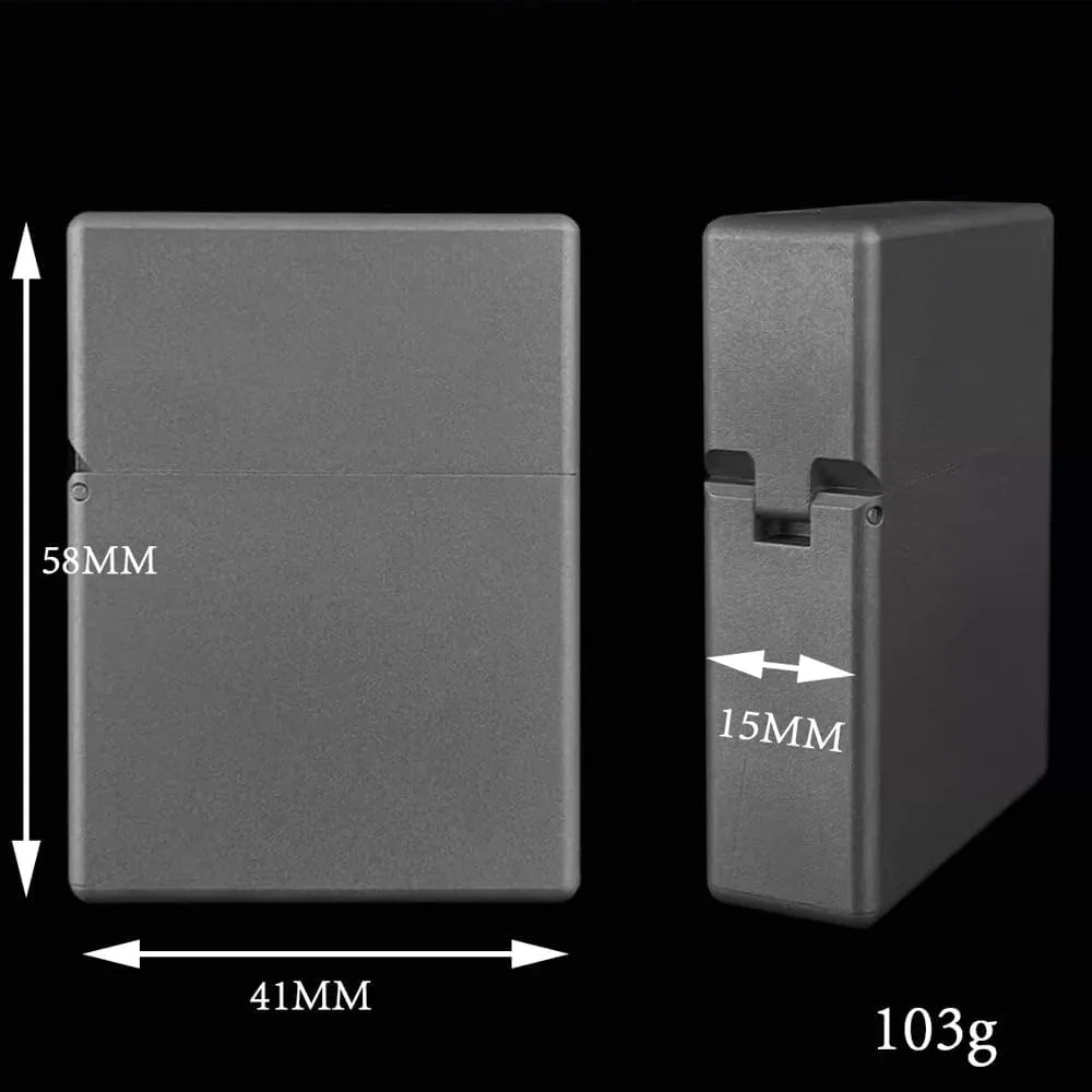 ZORRO Limited Edition Titanium Kerosene Lighter – Square Head, Waterproof and Windproof Armor Shell, Thickened Design B