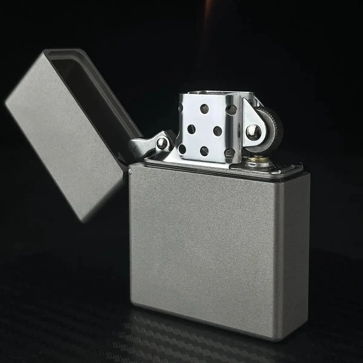 ZORRO Limited Edition Titanium Kerosene Lighter – Square Head, Waterproof and Windproof Armor Shell, Thickened Design B